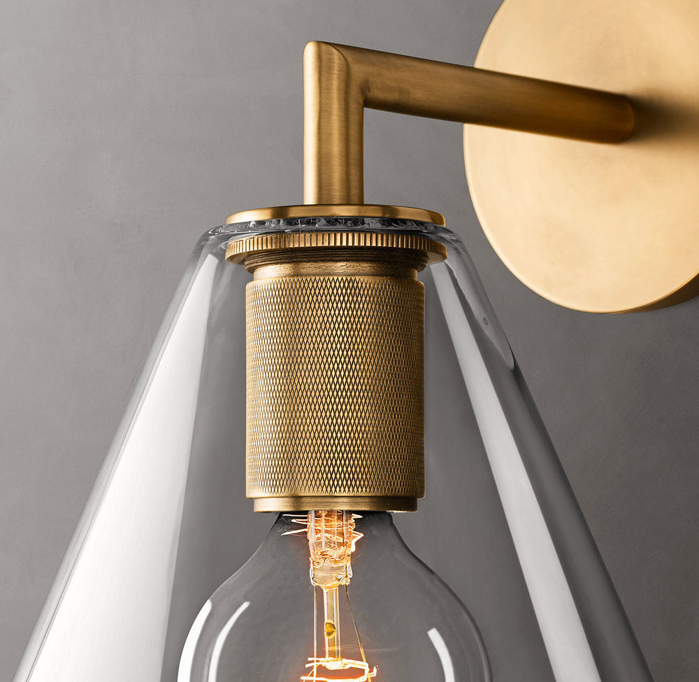 Utilitaire Funnel Shade Wall Light, Bathroom Wall Sconce, detail 5