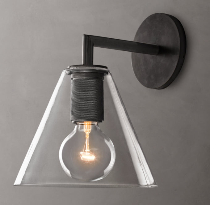 Utilitaire Funnel Shade Wall Light, Bathroom Wall Sconce, detail 20