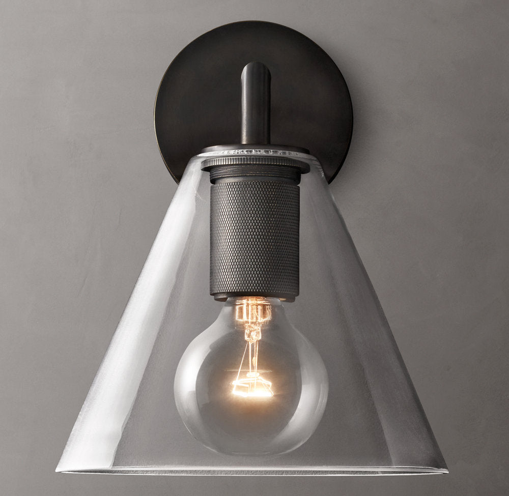 Utilitaire Funnel Shade Wall Light, Bathroom Wall Sconce, detail 11
