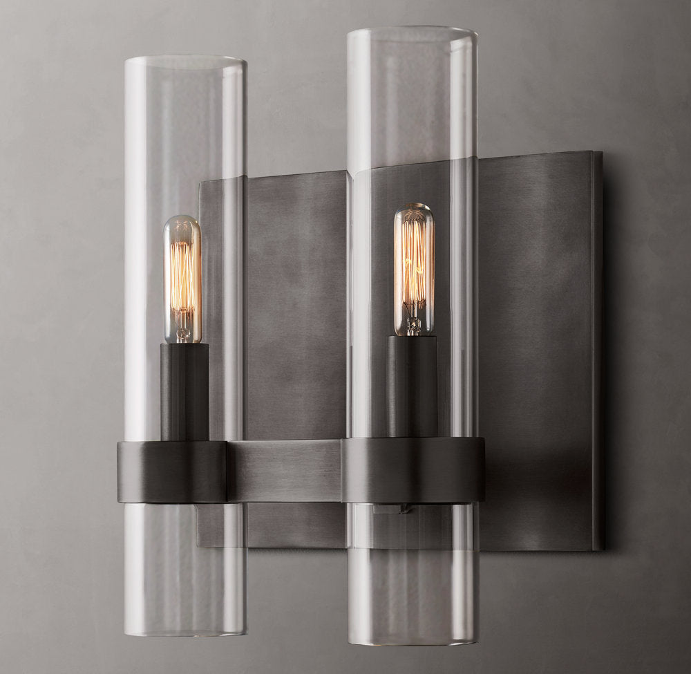 Ravelle Double Wall Light, Bathroom Wall Sconce, detail 3