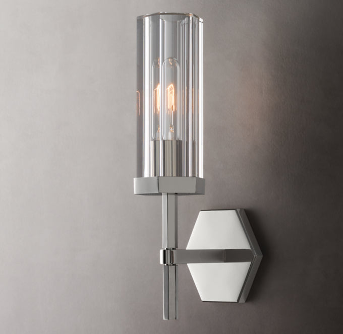Lambeth Hexagonal Wall Light, Bathroom Wall Sconce, detail 14