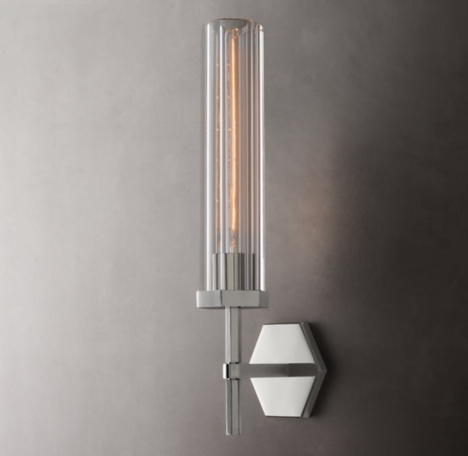 Lambeth Hexagonal Grand Wall Light, Bathroom Wall Sconce, detail 15