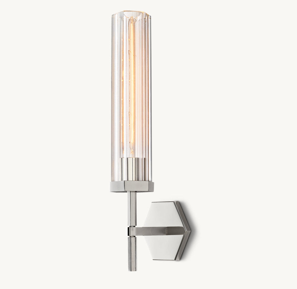 Lambeth Hexagonal Grand Wall Light, Bathroom Wall Sconce, detail 13