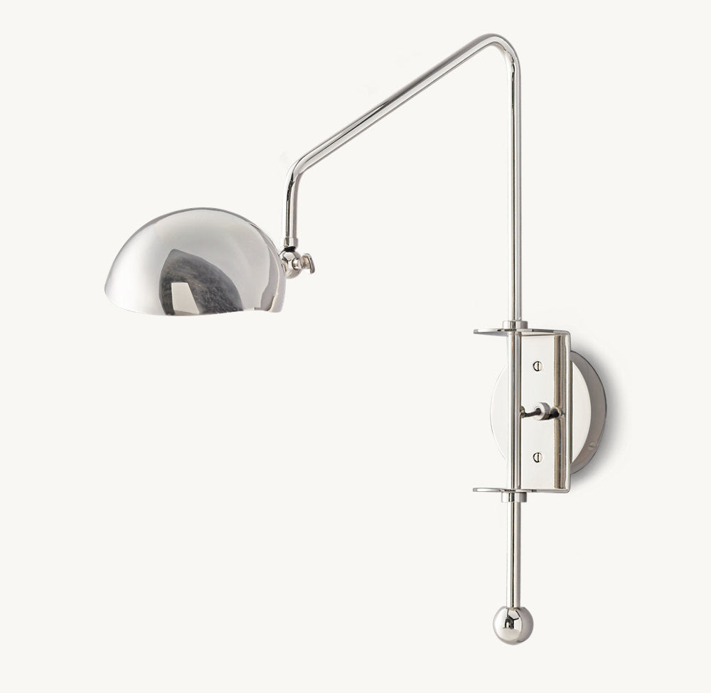 Convessi Swing-Arm Wall Light, Plug-In Wall Sconce, detail 16