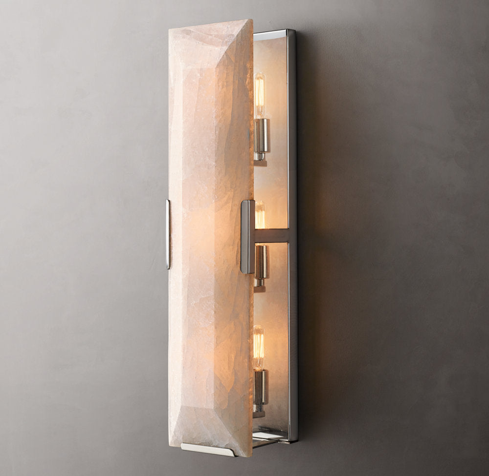 Harlow Calcite Linear Wall Light, Bedroom Wall Sconce, detail 2