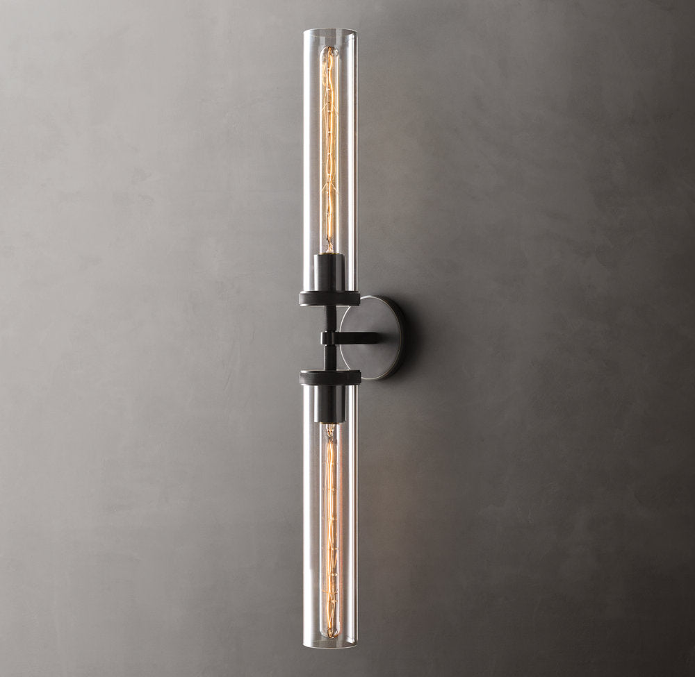 Lambeth Knurled Grand Linear Wall Light, Bathroom Wall Sconce, detail 3