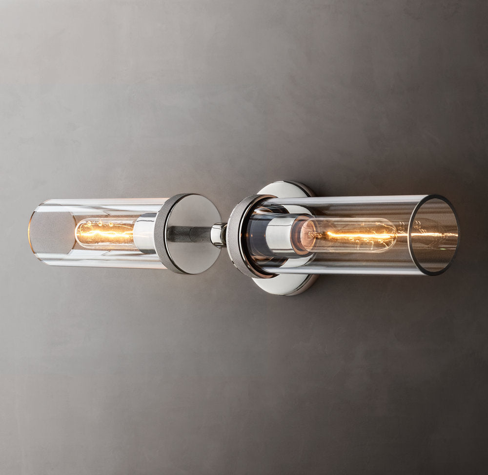 Lambeth Knurled Linear Wall Light, Bathroom Wall Sconce, detail 14