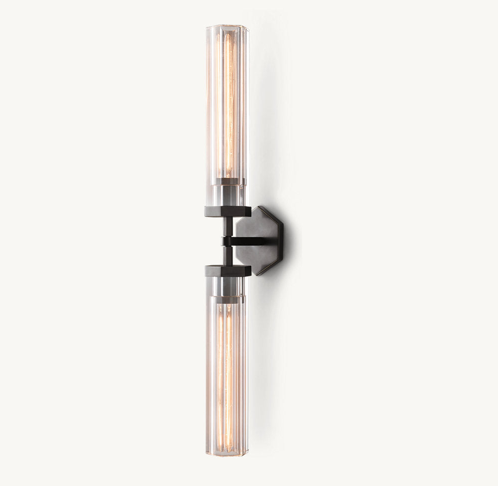 Lambeth Hexagonal Grand Linear Wall Light, Bathroom Wall Sconce, detail 14