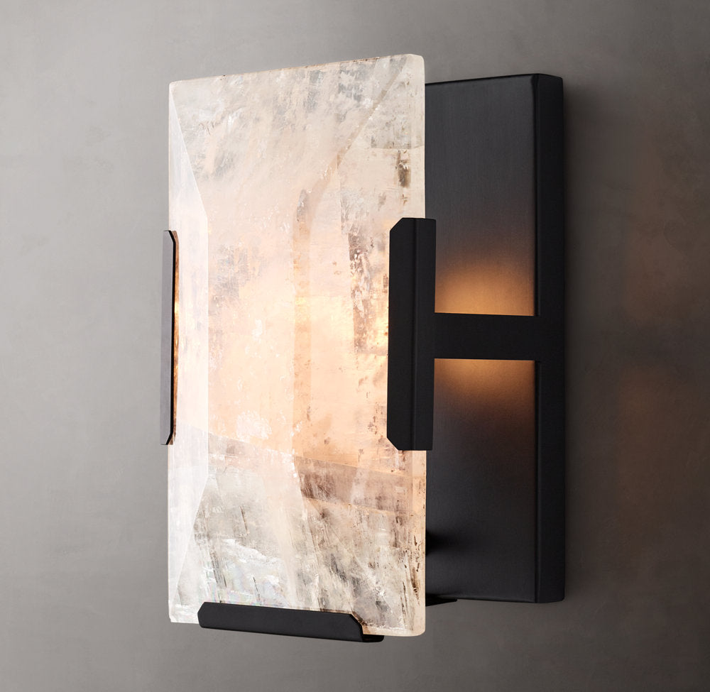 Harlow Calcite Wall Light, Bedroom Wall Sconce, detail 3