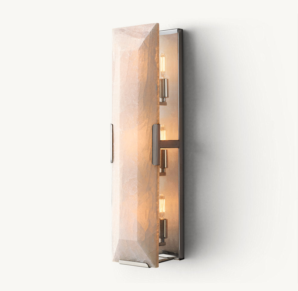 Harlow Calcite Linear Wall Light, Bedroom Wall Sconce, detail 16