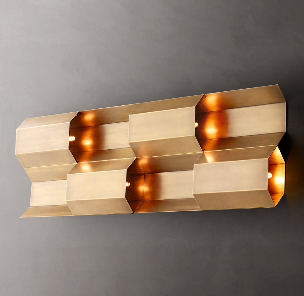 Modernist Grid Wall Light, Bedroom Wall Sconce, detail 4
