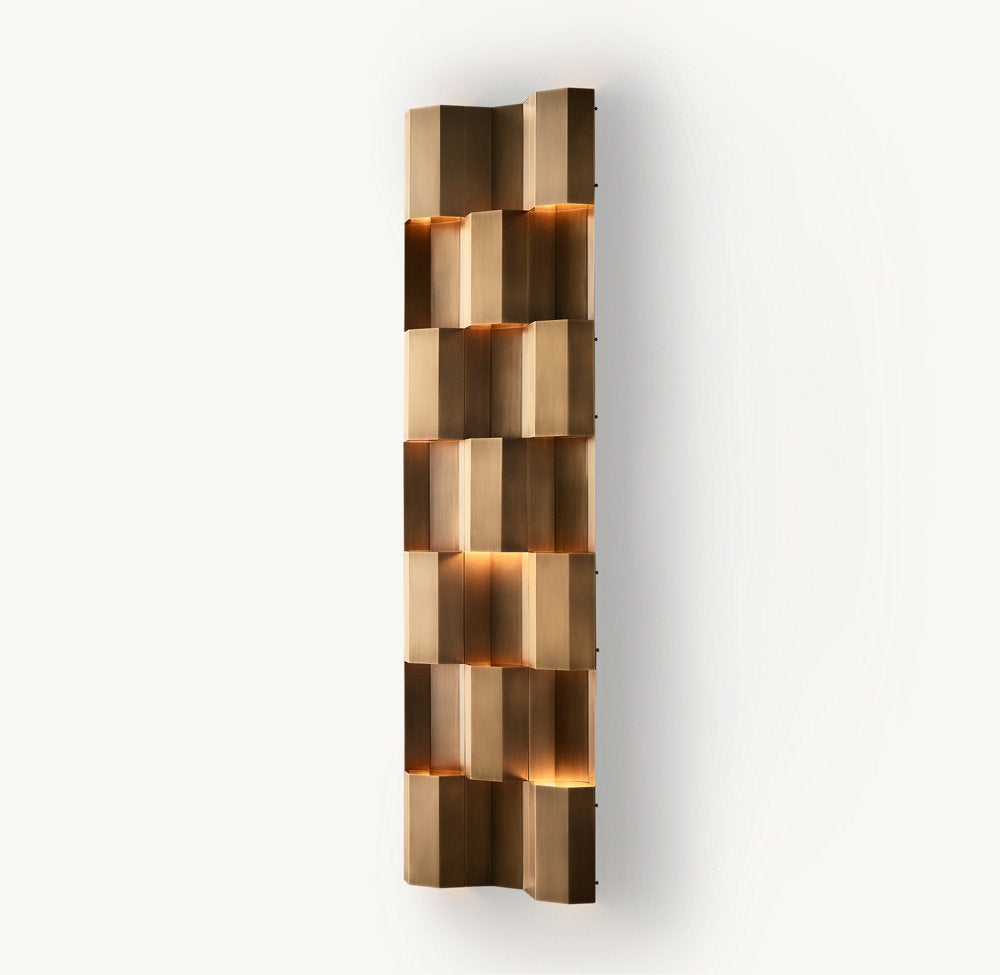 Modernist Grid Grand Wall Light, Bedroom Wall Sconce, detail 2