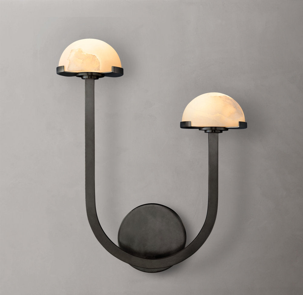 Pedra Double Wall Light - Right, Bedroom Wall Sconce, detail 9