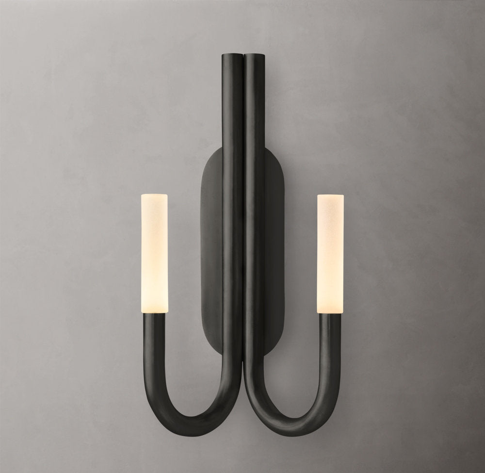 Rousseau Double Wall Light, Bathroom Wall Sconce, detail 9