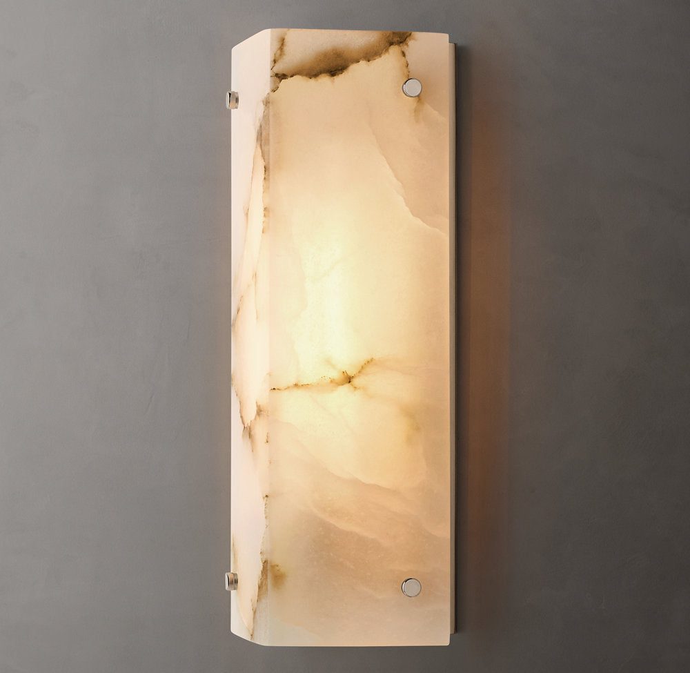 Reynard Alabaster Wall Light, Bathroom Wall Sconce, detail 9