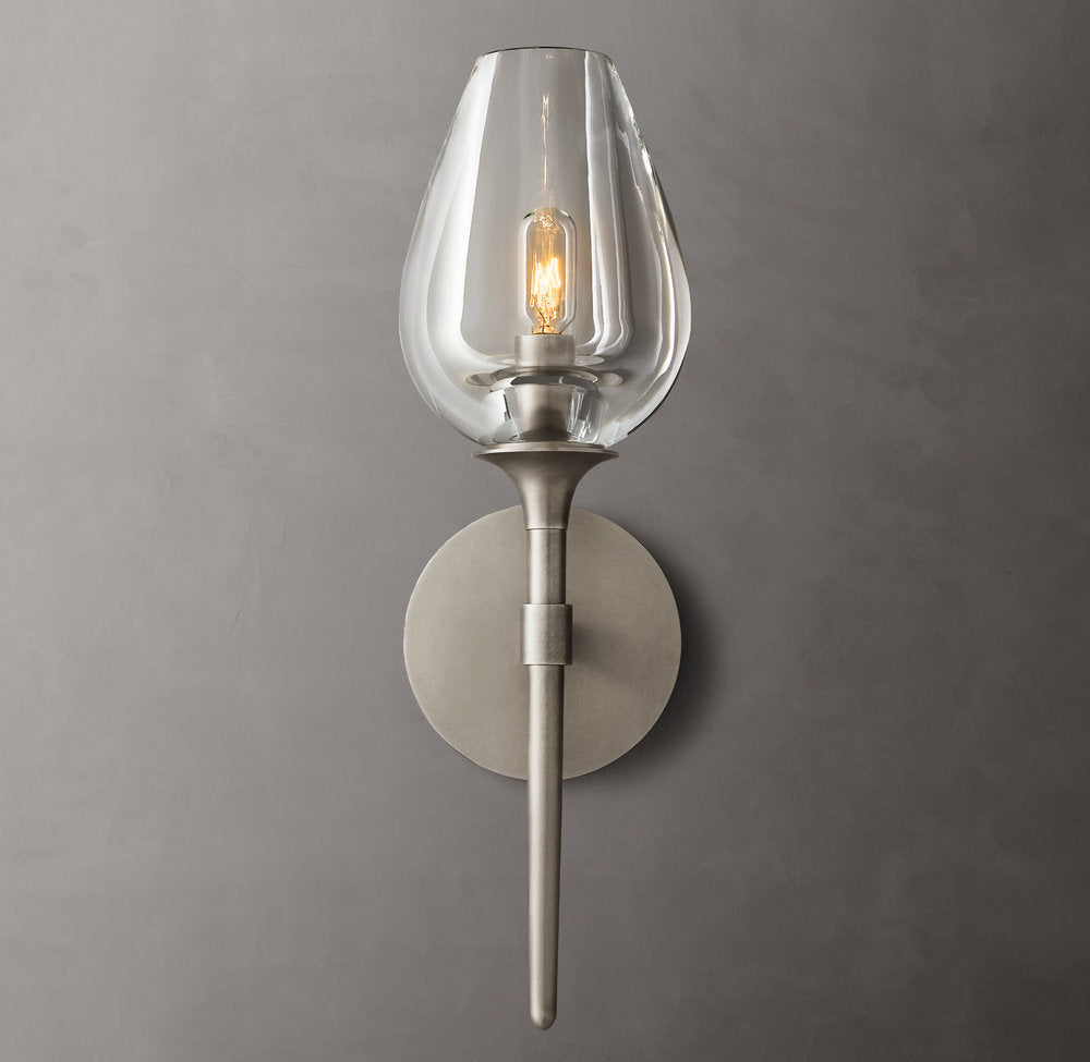 Tulip Single Wall Light, Bathroom Wall Sconce, detail 14