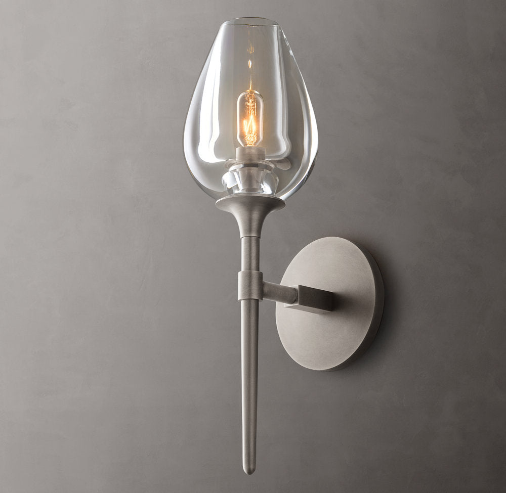 Tulip Single Wall Light, Bathroom Wall Sconce, detail 2