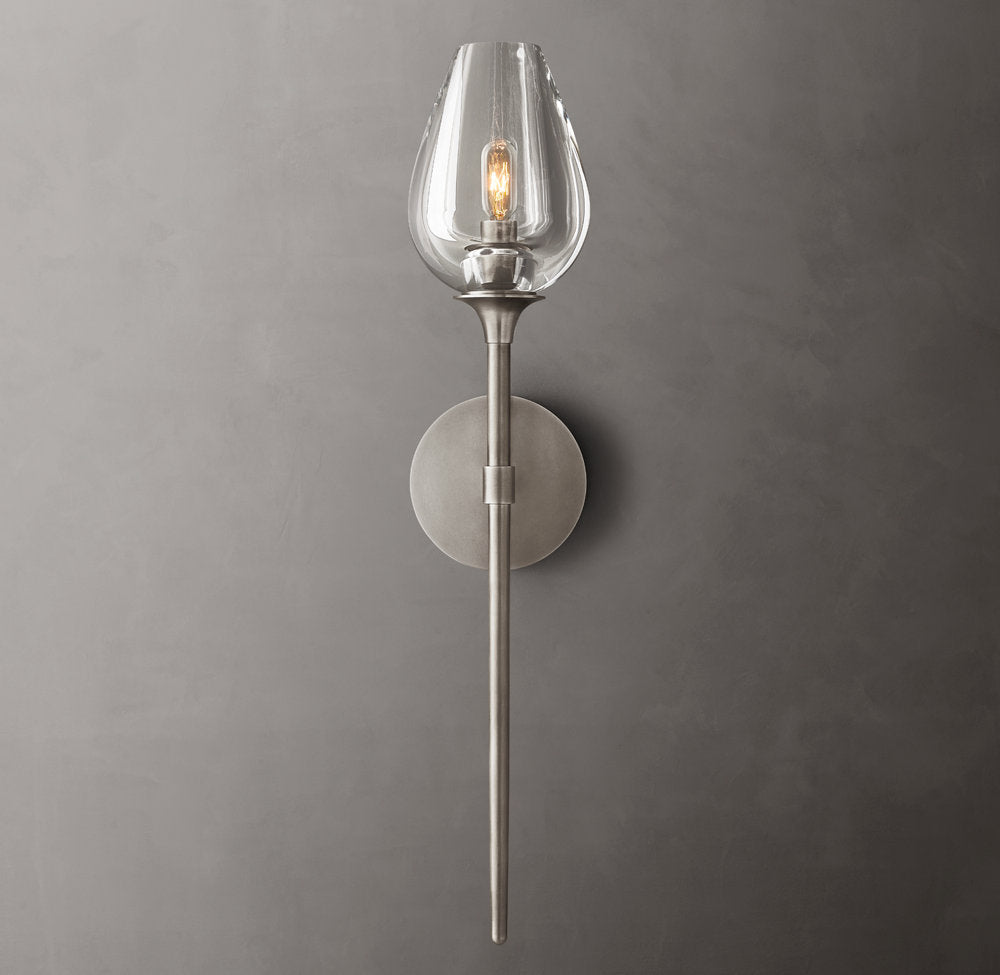 Tulip Grand Wall Light - 5"W x 7"D x 24"H, Bathroom Wall Sconce, detail 15