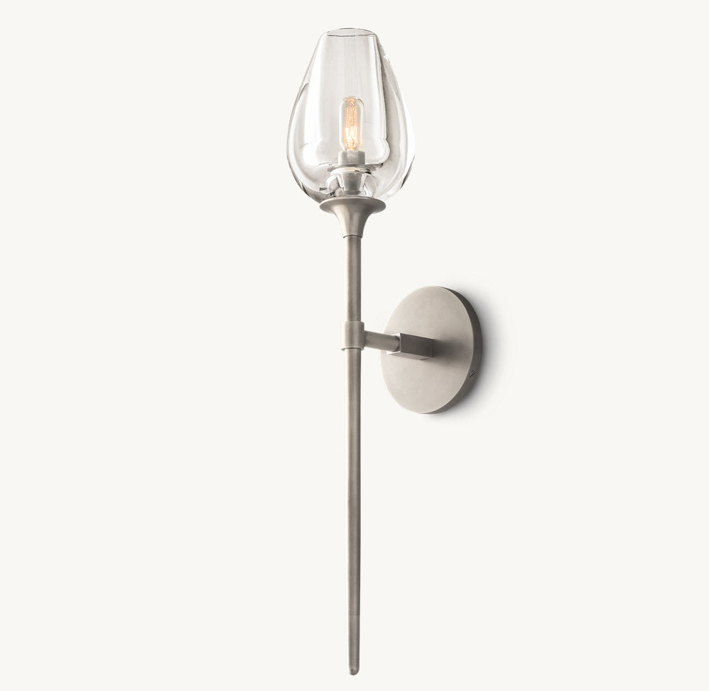 Tulip Grand Wall Light - 5"W x 7"D x 24"H, Bathroom Wall Sconce, detail 17