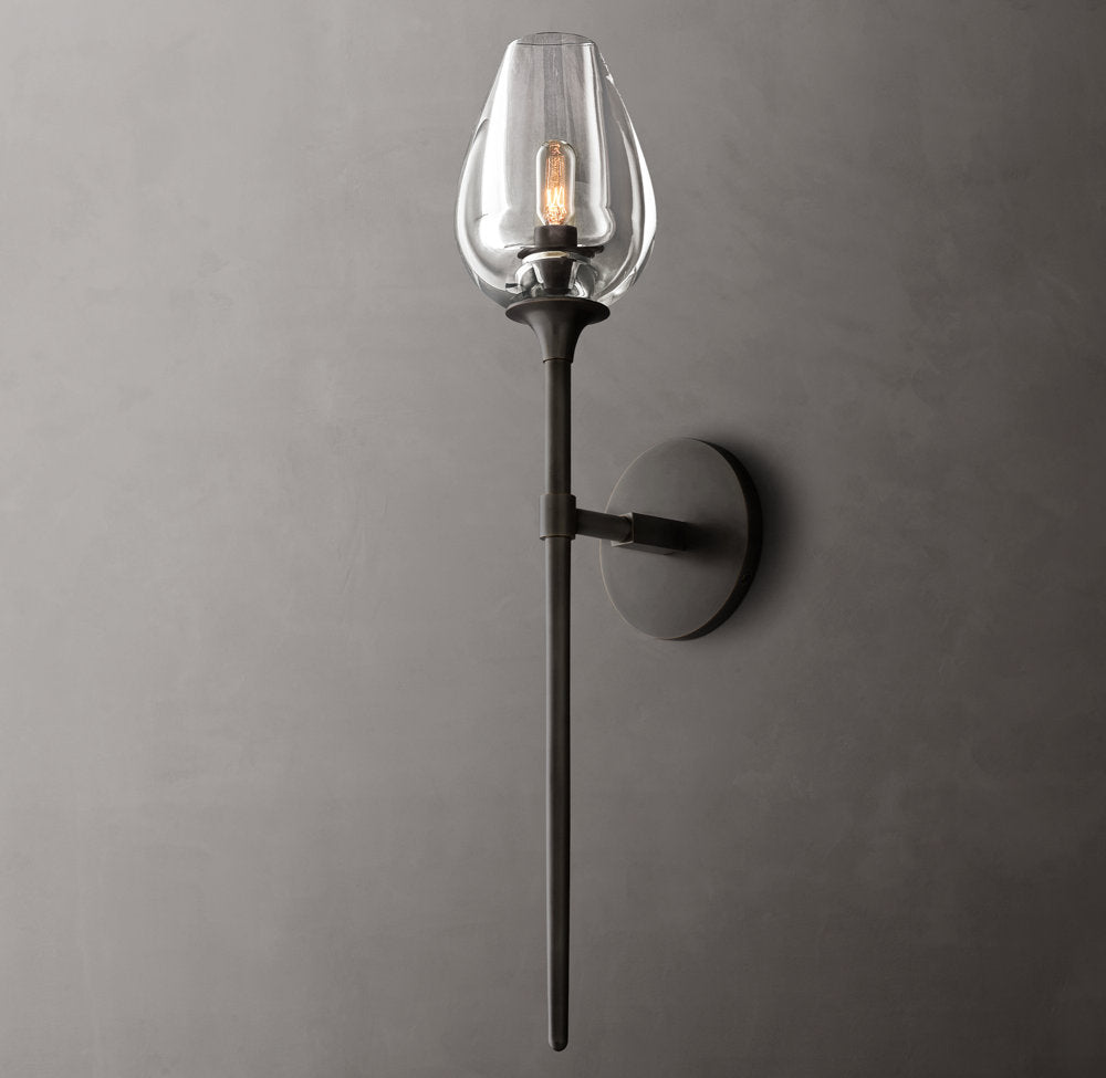 Tulip Grand Wall Light - 5"W x 7"D x 24"H, Bathroom Wall Sconce, detail 3