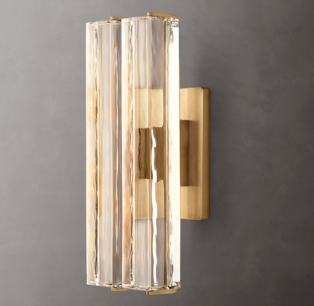 Audubon Crystal Double Wall Light, Hardwired Wall Sconce, detail 6