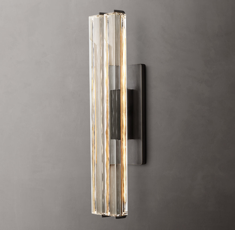 Audubon Crystal Double Wall Light, Hardwired Wall Sconce, detail 3