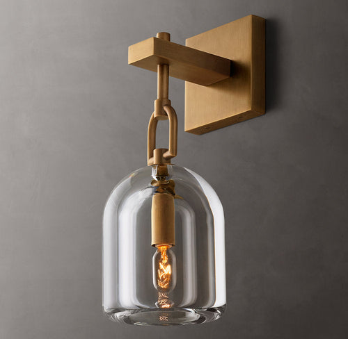 Botanist Cloche Wall Light, Bedroom Wall Sconce, Dimensions Overall: 5"