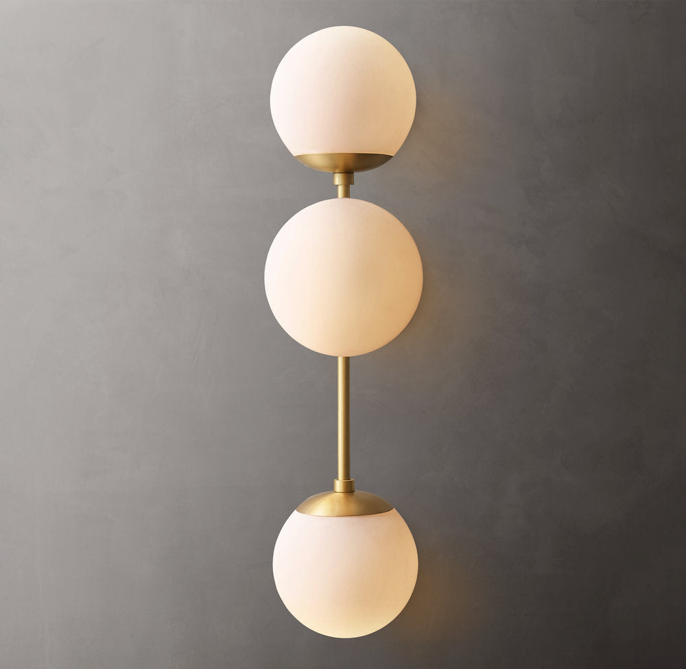 Cirque Triple Wall Light, Bedroom Wall Sconce, detail 4
