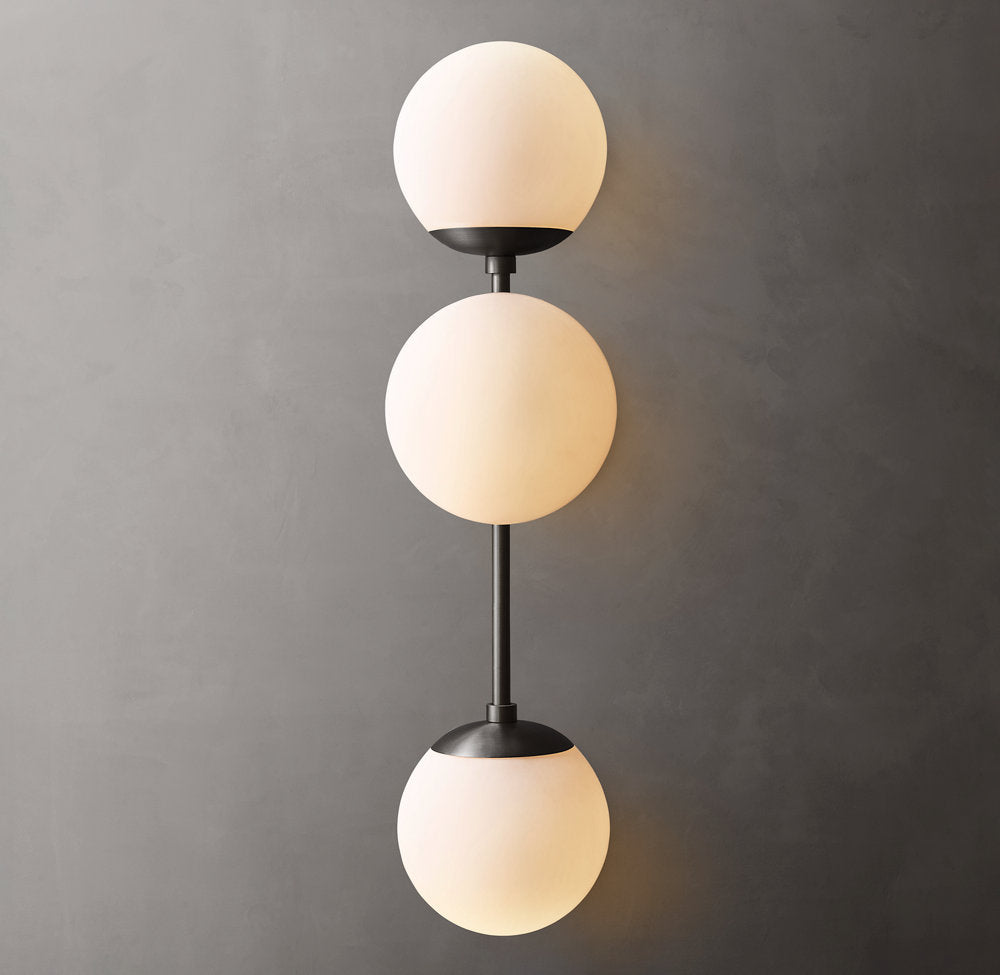 Cirque Triple Wall Light, Bedroom Wall Sconce, detail 8