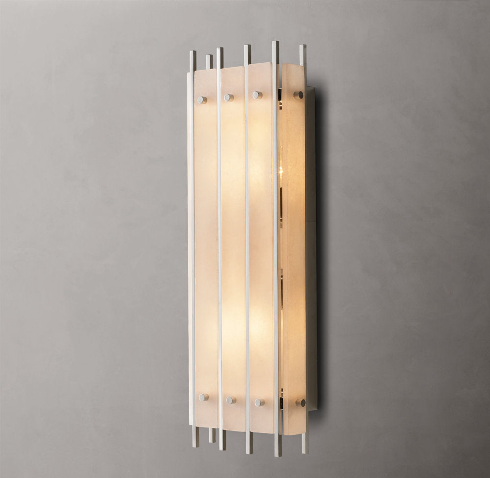 San Marco Alabaster Grand Box Sconce, Bedroom Wall Sconce, detail 2