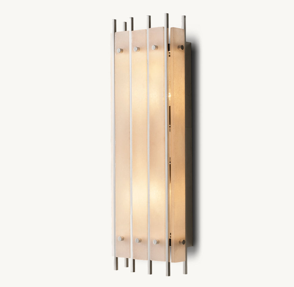 San Marco Alabaster Grand Box Sconce, Bedroom Wall Sconce, detail 16