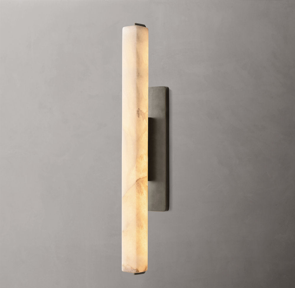 Audubon Alabaster Single Wall Light, Hardwired Wall Sconce, detail 2