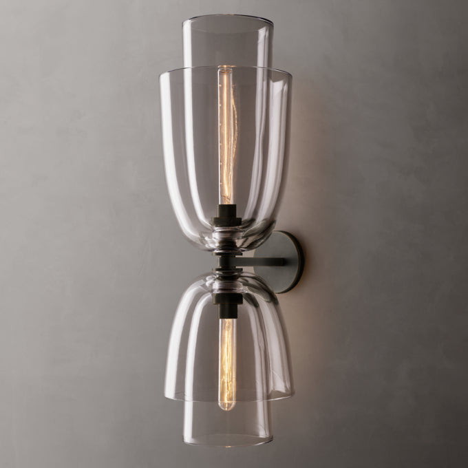 Blom Clear Glass Cloche Grand Wall Light, Bathroom Wall Sconce, detail 9