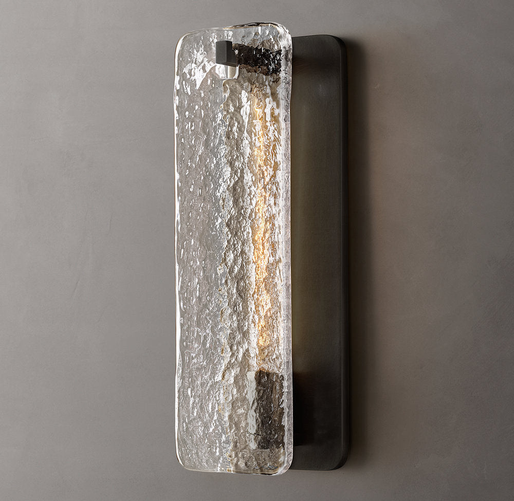 Calamette Glass Wall Light, Bathroom Wall Sconce, detail 2
