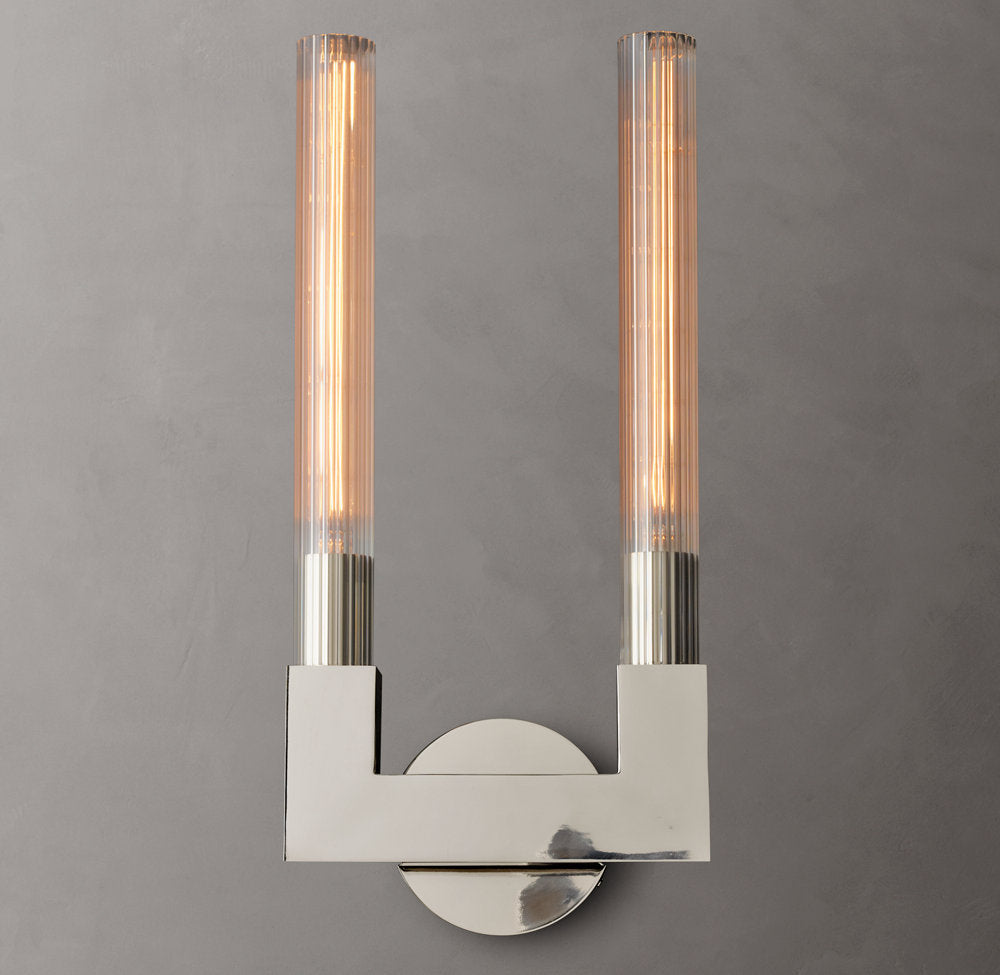 Cannele Double Wall Light, Bathroom Wall Sconce, detail 11