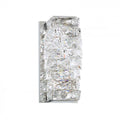 Glissando Wall Light, 2-Light, LED, Stainless Steel, Clear Crystal, 9.75"H, Hardwired Wall Sconce, 4.75"W x 9.75"H x 6"D