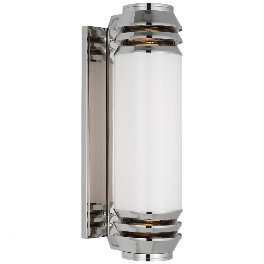 Chadwell 19" Wall Light - Polished Nickel, Hardwired Wall Sconce, Brass, 5" x 16.75"