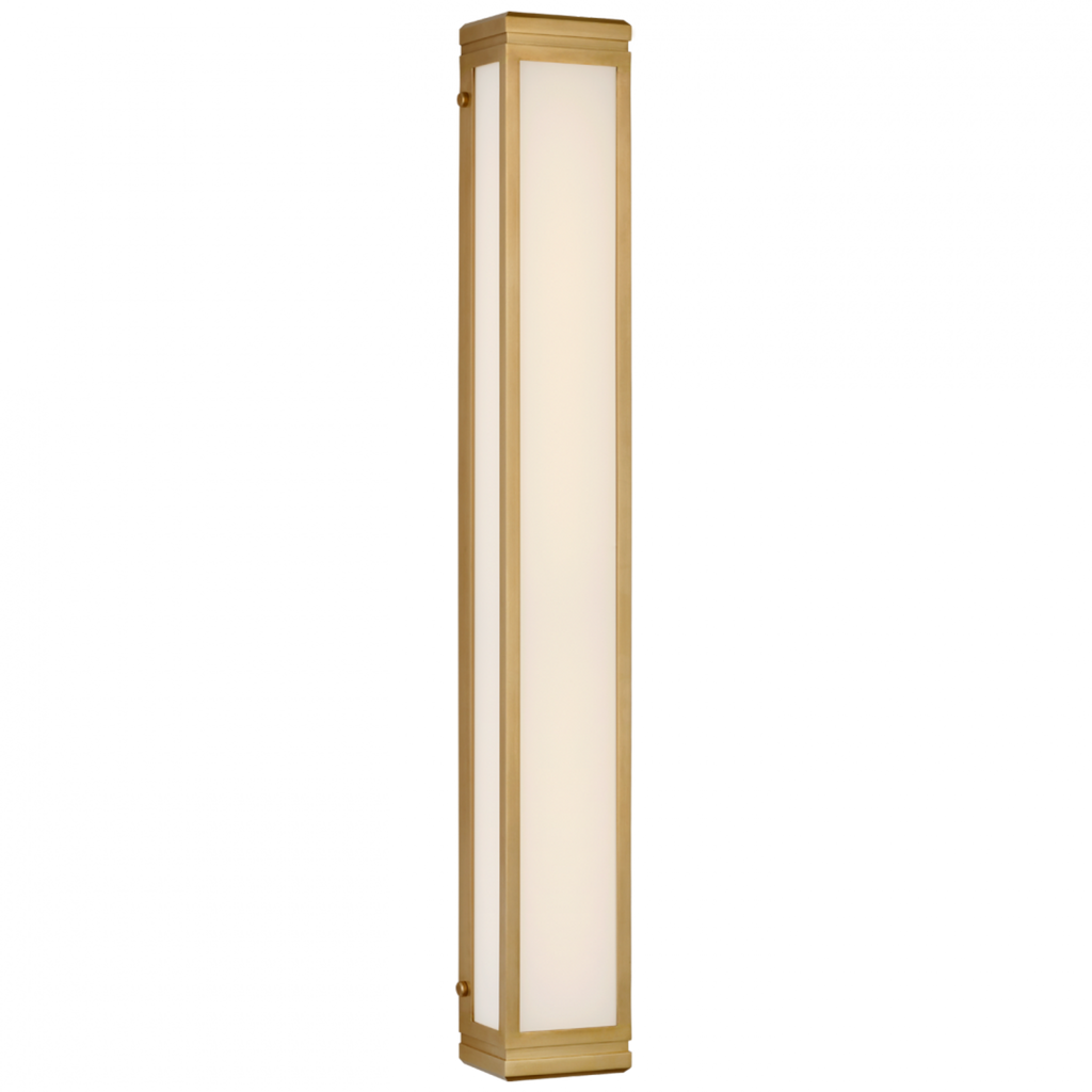 Hayles 34" Vanity Fixture - Natural Brass, Bathroom Wall Sconce, 34"H x 5"W x 3.5"D