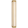 Hayles 34" Vanity Fixture - Natural Brass, Bathroom Wall Sconce, 34"H x 5"W x 3.5"D
