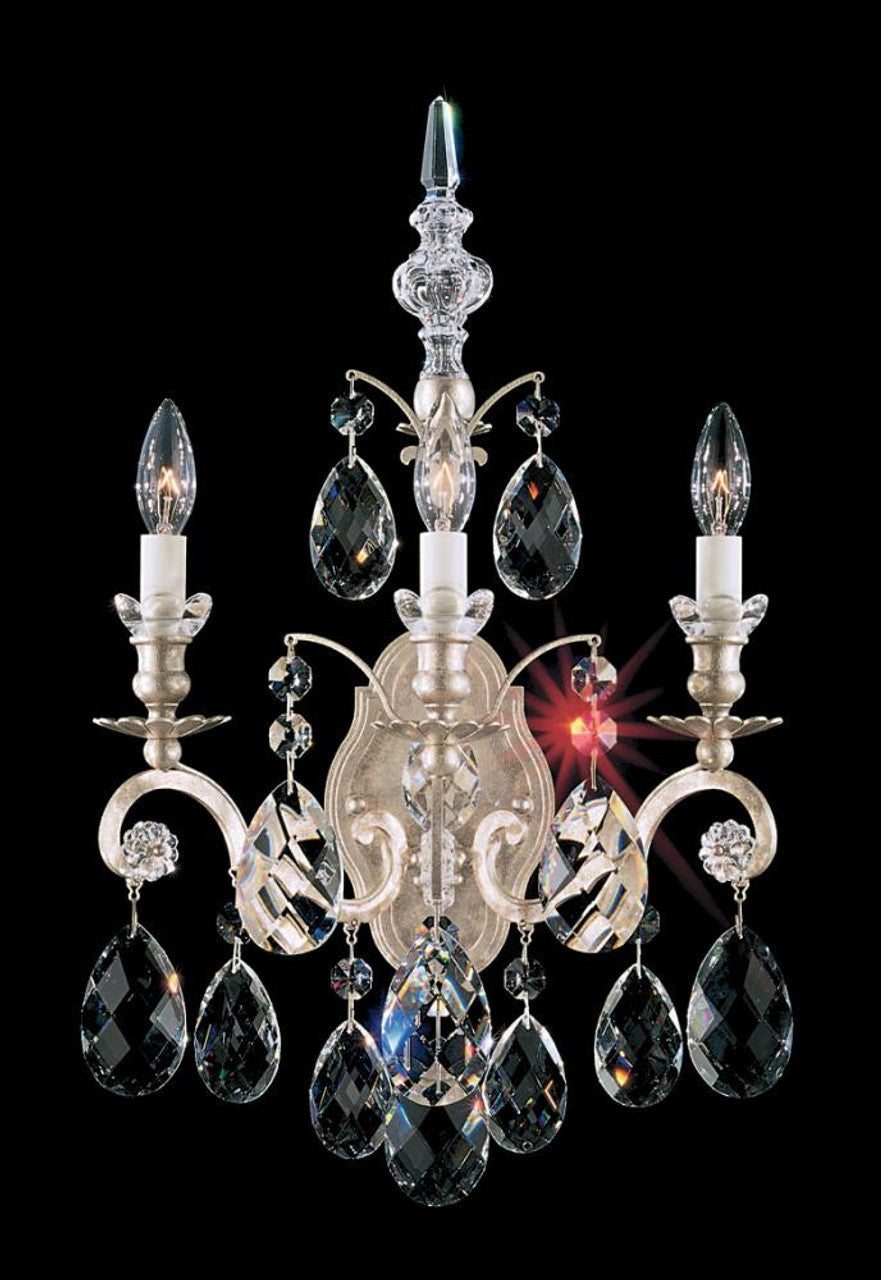Renaissance Wall Light, 2-Light, Heirloom Gold, Clear Crystal, 22.5"H - Option 2, Hardwired Wall Sconce, detail 2