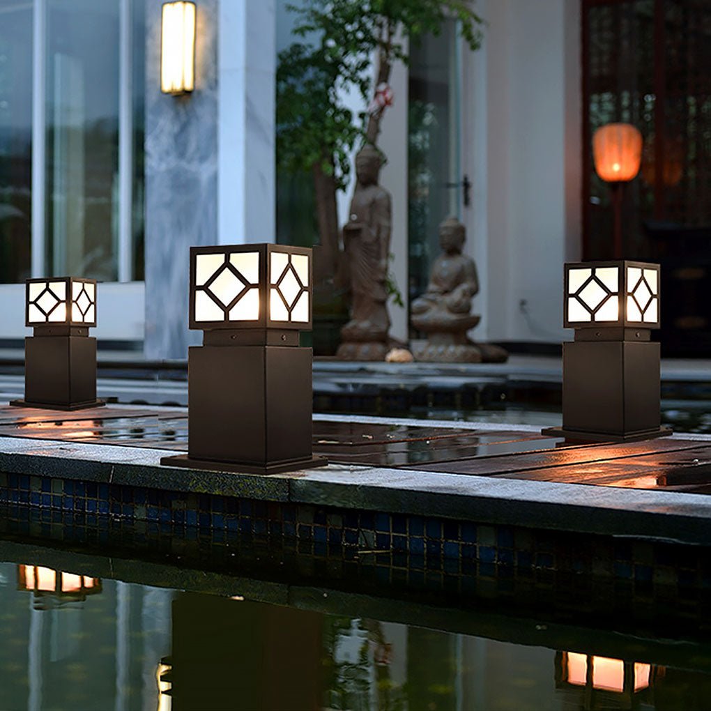 Retro European Square Exterior Waterproof LED Garden Light Solar Landscape Decorative Lamp, Outdoor Wall Light, detail 3