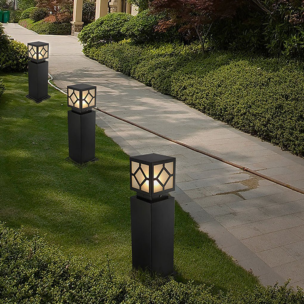 Retro European Square Exterior Waterproof LED Garden Light Solar Landscape Decorative Lamp, Outdoor Wall Light, detail 2