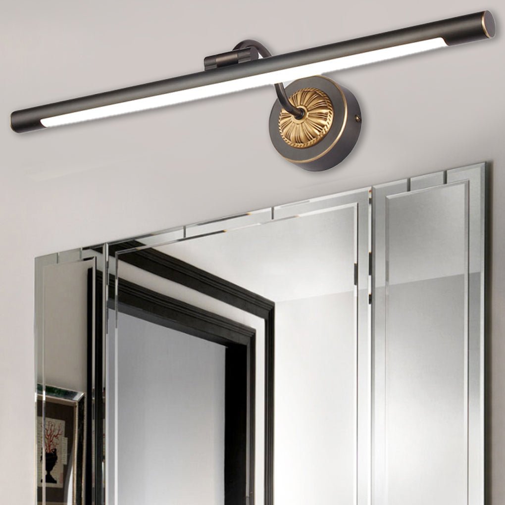 Black Copper Linear Rotatable Bathroom Vanity Fixture with 240° Adjustable LED Head, Bathroom Vanity Light, detail 3