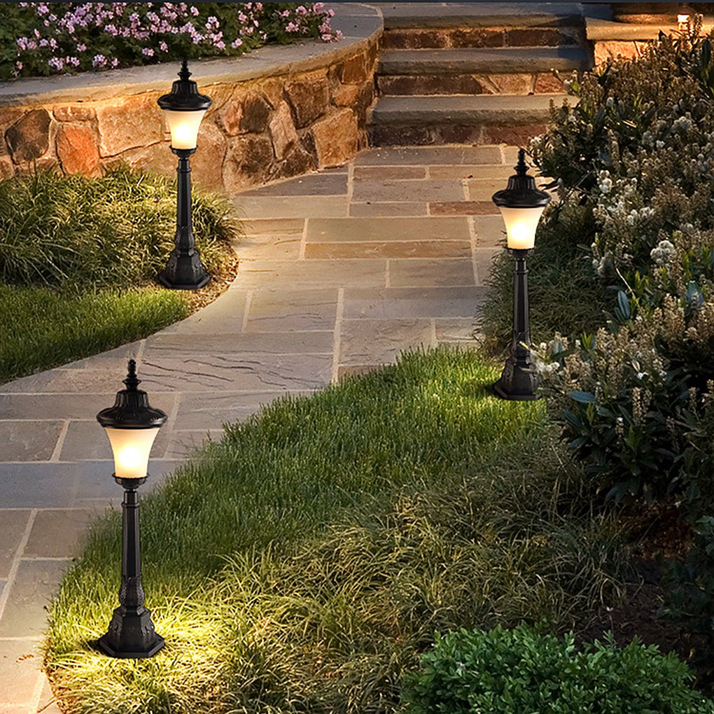 Retro Exterior High Pole Landscape Decorative Lighting Post Lights for Garden Park, Outdoor Wall Light, detail 6