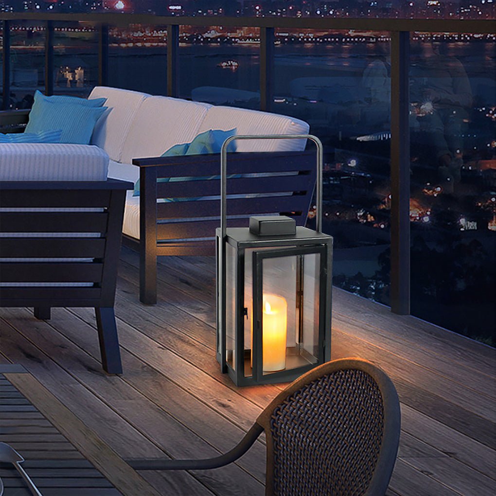 Glass Candle Holder DC 5V LED Black Contemporary Portable Exterior Floor Llights, Outdoor Wall Light, detail 3