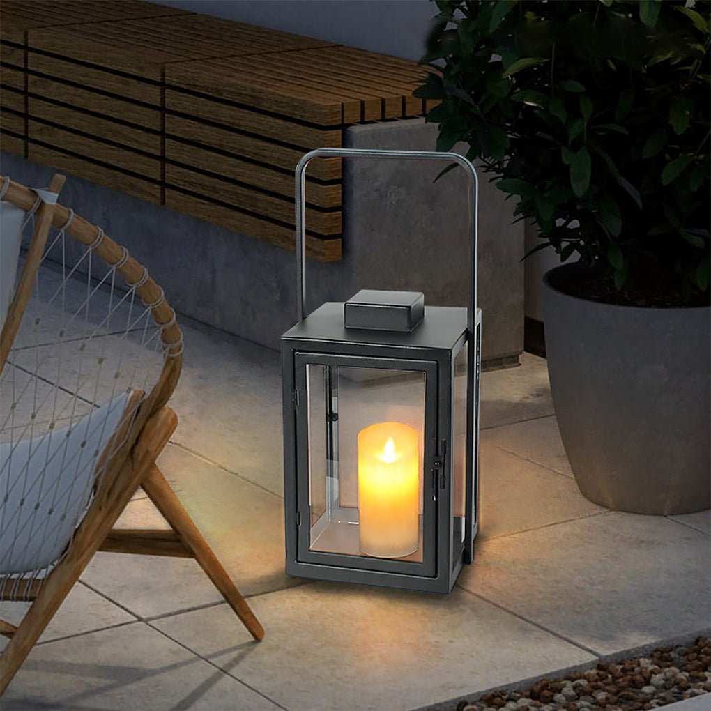 Glass Candle Holder DC 5V LED Black Contemporary Portable Exterior Floor Llights, Outdoor Wall Light, detail 2