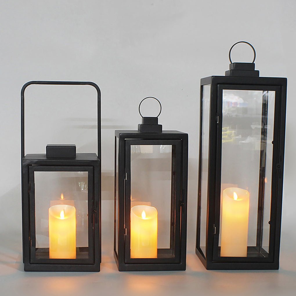Glass Candle Holder DC 5V LED Black Contemporary Portable Exterior Floor Llights, Outdoor Wall Light, detail 7
