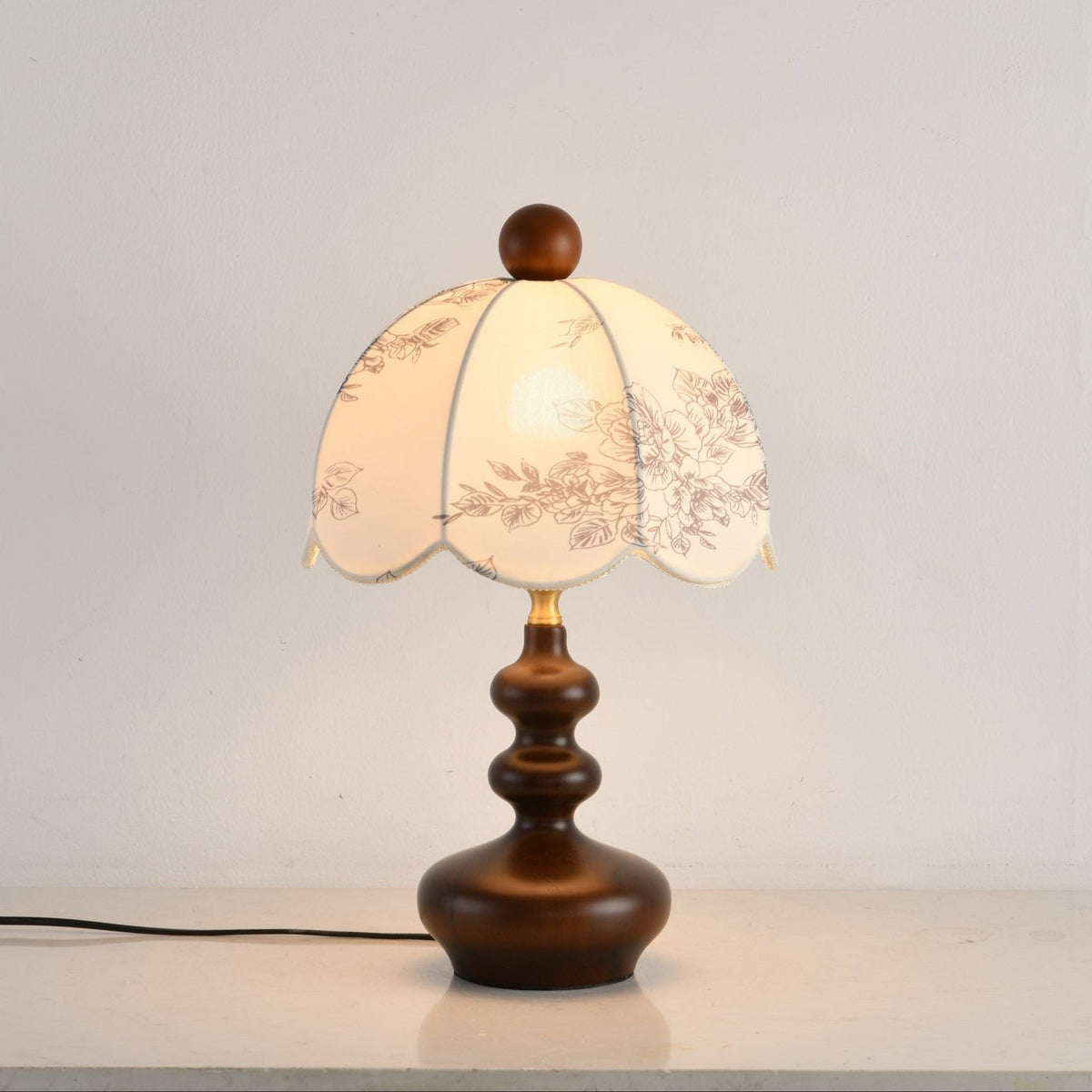 Rosabelle Floral Table Light, Bedside Table Lamp, detail 13