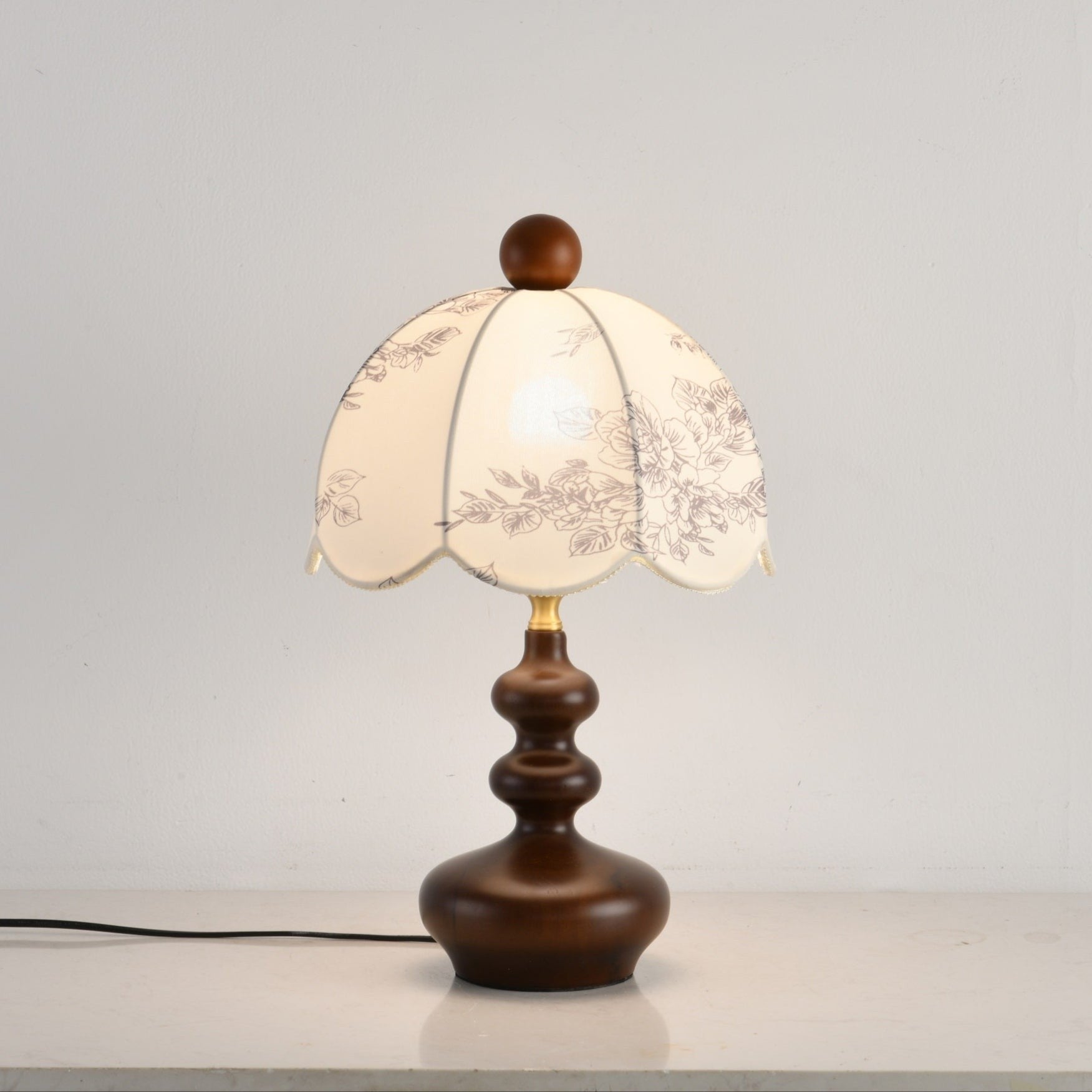 Rosabelle Floral Table Light, Bedside Table Lamp, detail 14