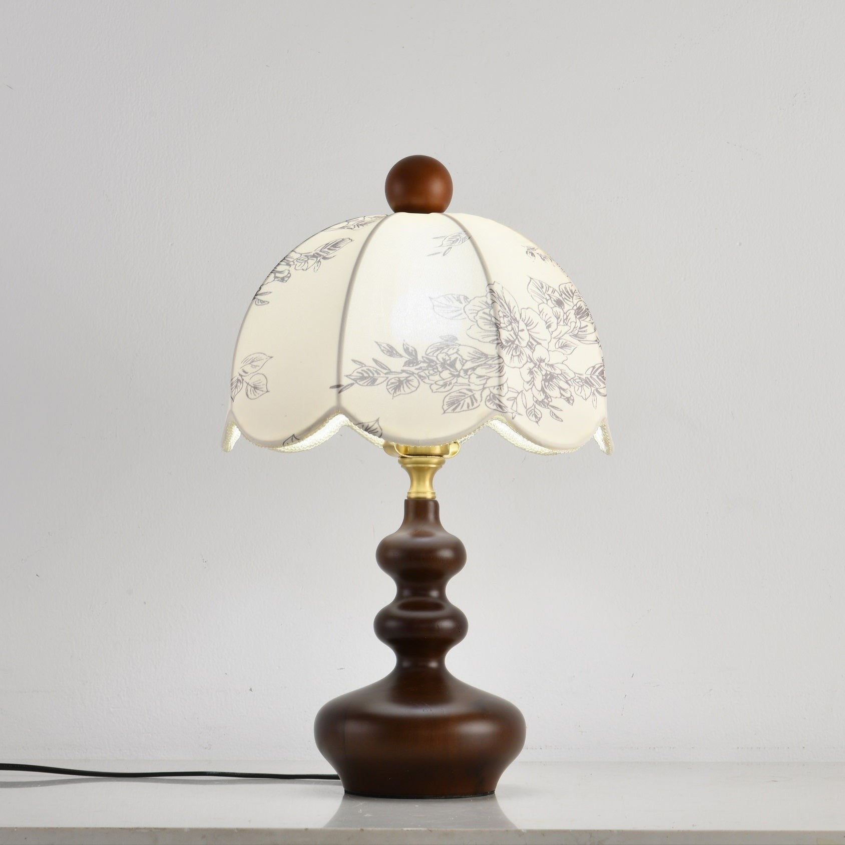 Rosabelle Floral Table Light, Bedside Table Lamp, detail 9